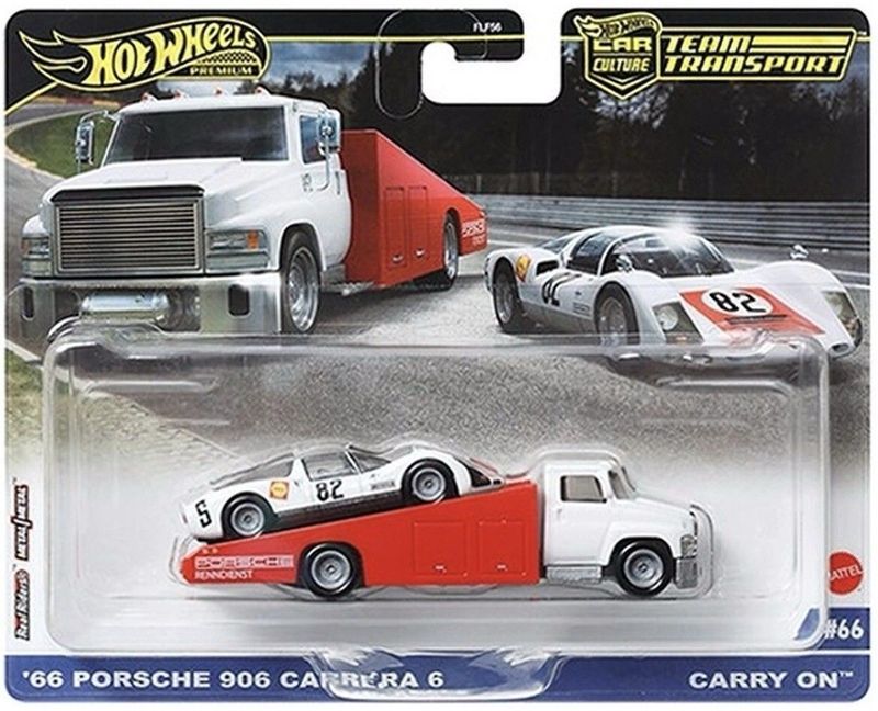 Hot Wheels Premium 2-Pack '66 Porsche 906 Carrera 6 / Carry On