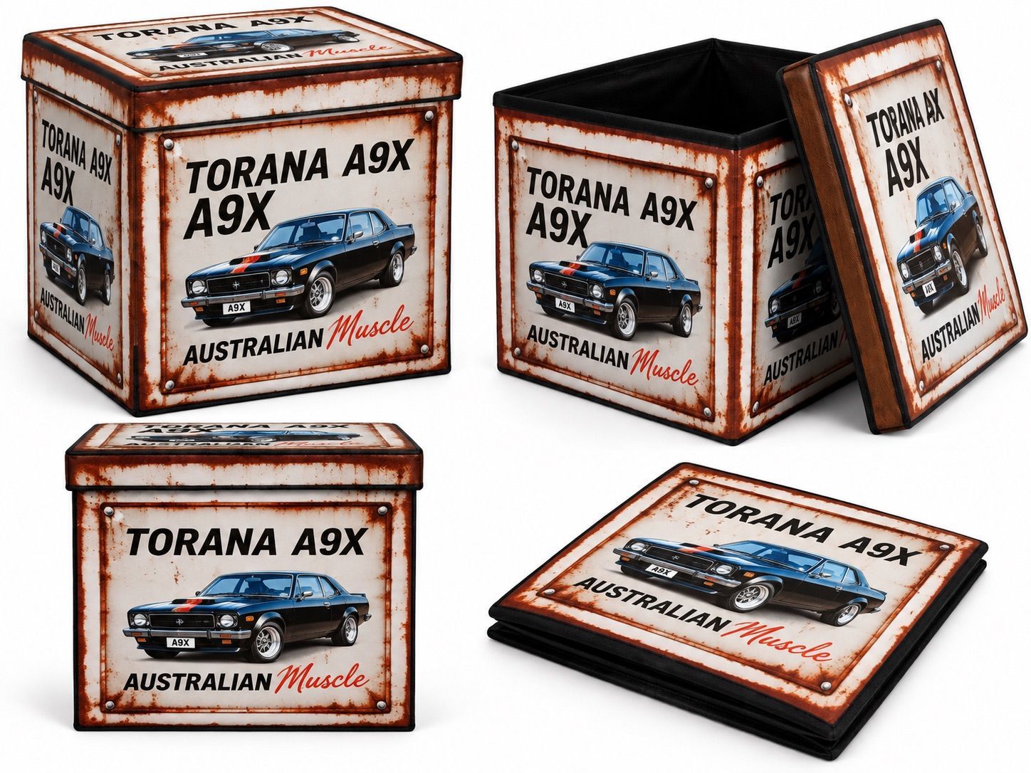 Holden Torana A9X Foldable Storage Cube Box – Australian Muscle Car Ottoman