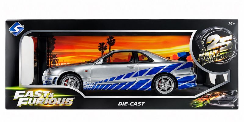 Solido 1/18 Nissan Skyline GT-R (BNR34) 2 Fast 2 Furious - Brian’s R34