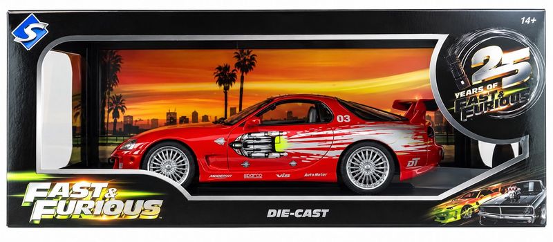 Solido 1/18 Mazda RX7 FD3RS - Fast And Furious 1 – Dom’s RX-7