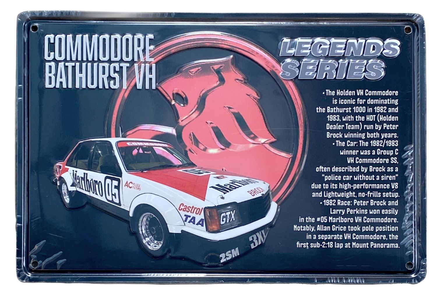 Commodore Bathurst VH Legends Series 30cm x 20cm Tin Sign Commodore Bathurst VH Legends Series 30cm x 20cm Tin Sign