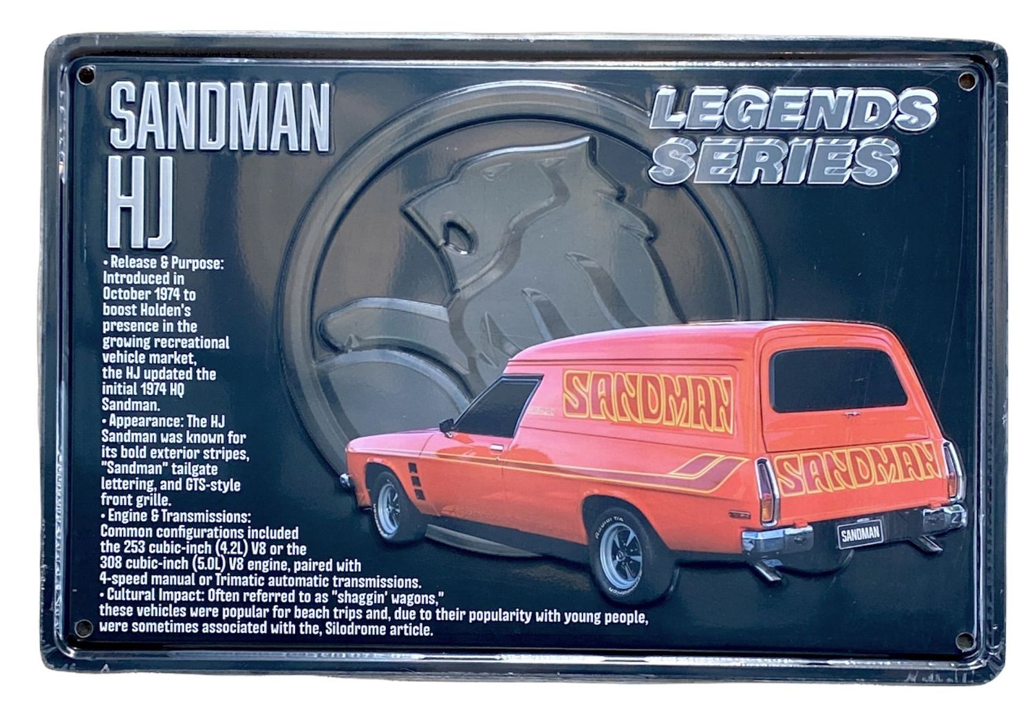 Sandman HJ Legends Series 30cm x 20cm Tin Sign B Sandman HJ Legends Series 30cm x 20cm Tin Sign B