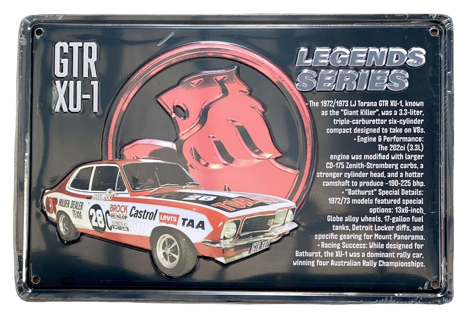 GTR XU-1 Legends Series 30cm x 20cm Tin Sign