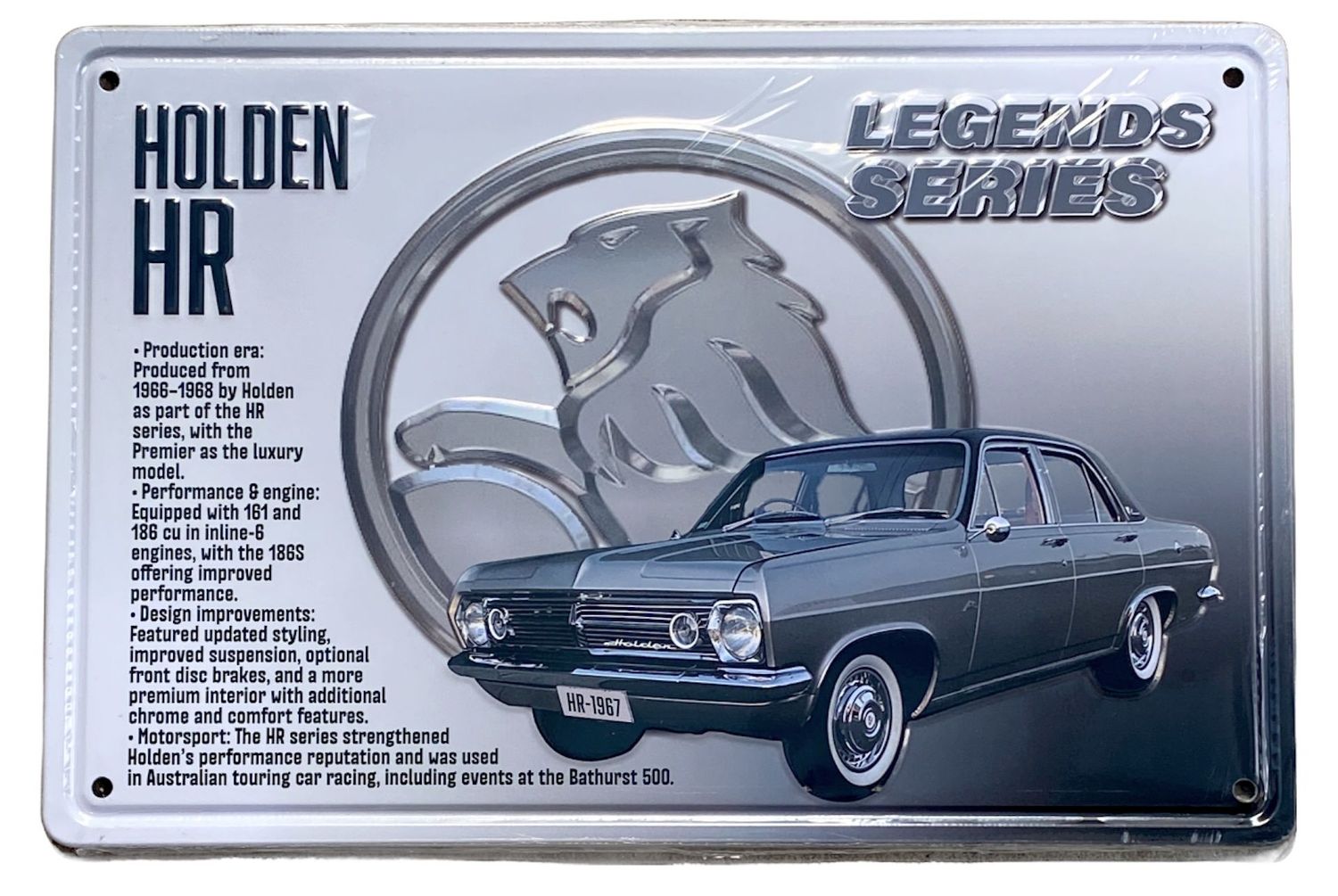 Holden HR Legends Series 30cm x 20cm Tin Sign Holden HR Legends Series 30cm x 20cm Tin Sign