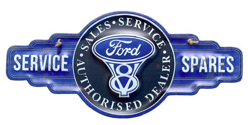 Ford Service Spares Authorised Dealer Hanging Tin Sign