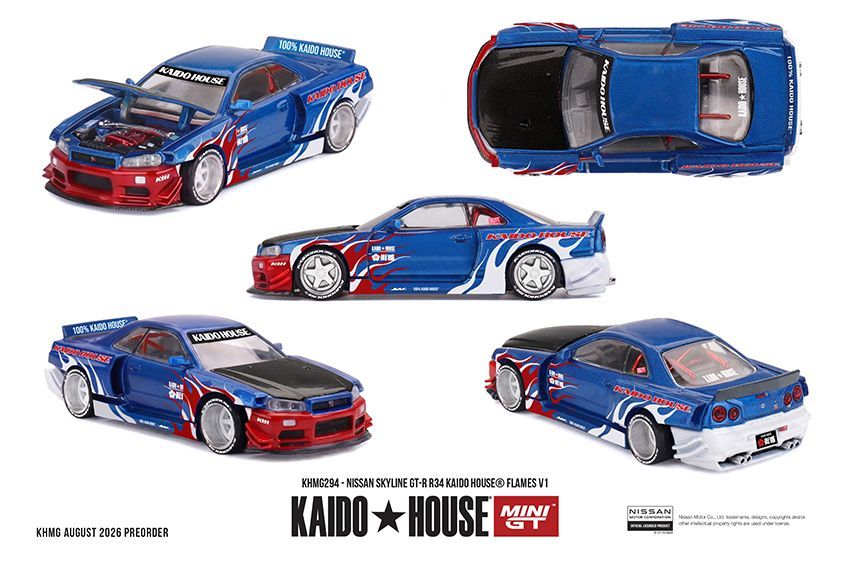 Kaido House KHMG294 Nissan Skyline GT-R R34 Kaido House Flames V1 Kaido House KHMG294 Nissan Skyline GT-R R34 Kaido House Flames V1