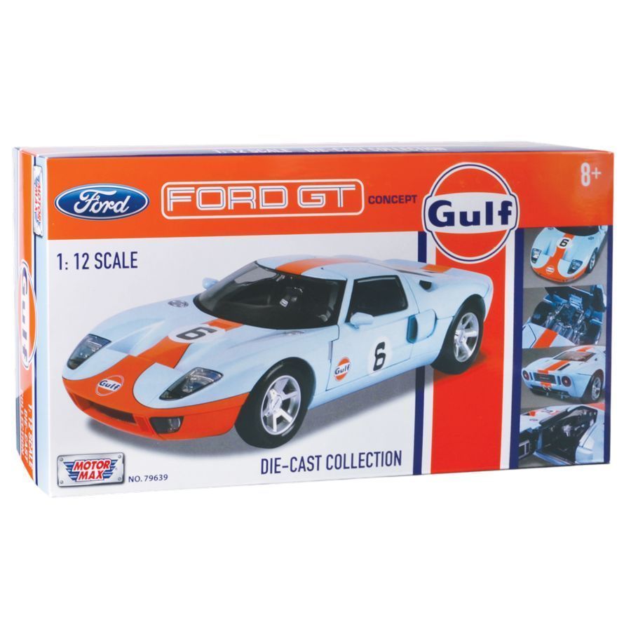 Gulf Collection – Ford GT Concept With Gulf Livery 1:12 Scale Diecast Vehicle Gulf Collection – Ford GT Concept With Gulf Livery 1:12 Scale Diecast Vehicle