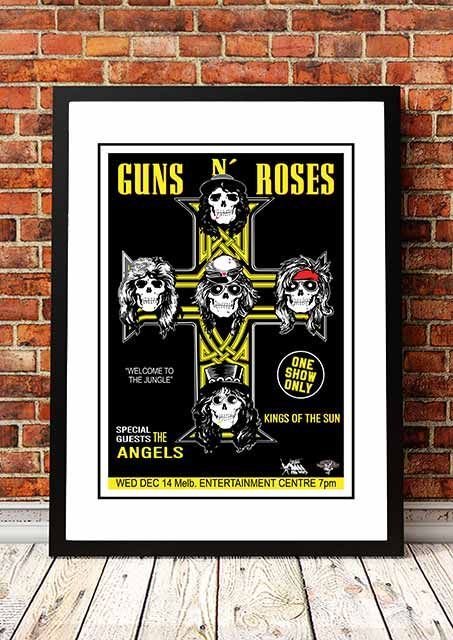 Guns N' Roses 'Melbourne Entertainment Centre' Melbourne, Australian Tour Poster 1988