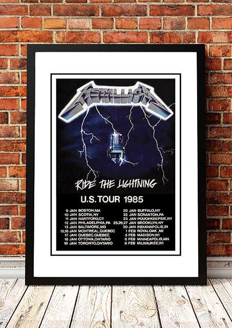 Metallica 'Ride The Lightning' US Tour Poster 1985
