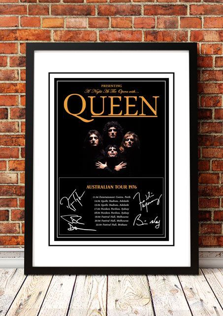 Signed QUEEN 'Australian Tour' Poster 1976