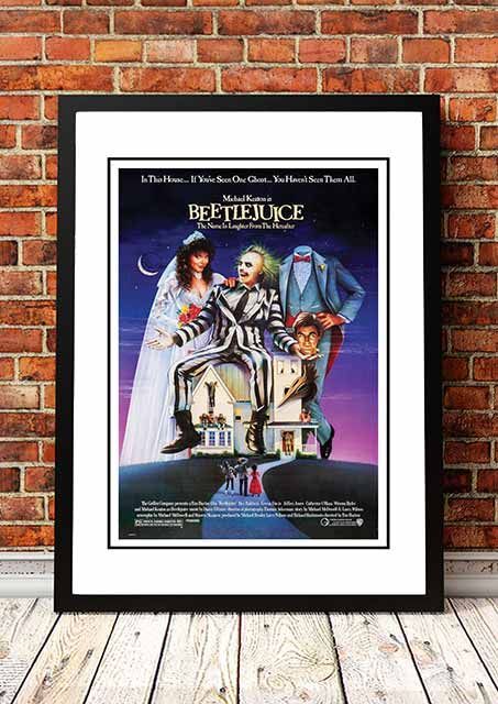 Beetlejuice' Framed 1980's Movie Poster!