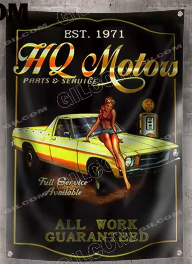 Holden HQ Motors Parts & Service Banner Flag