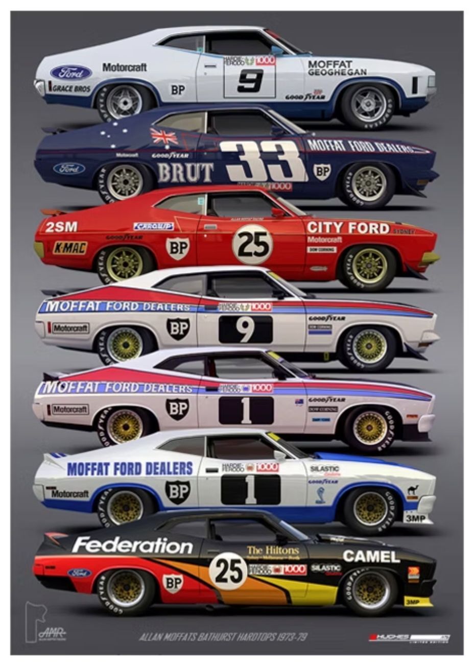 Hughes Motorsport Art 1973-79 Moffat's Bathurst Hardtops