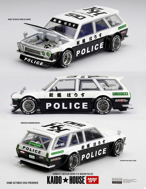 Kaido House KHMG321 Datsun KAIDO 510 Wagon Police