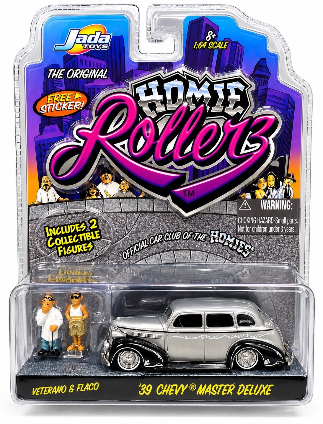 Jada Toys Homie Rollerz '39 Chevy Master Deluxe - Veterano & Flaco with 2 Figures Jada Toys Homie Rollerz '39 Chevy Master Deluxe - Veterano & Flaco with 2 Figures