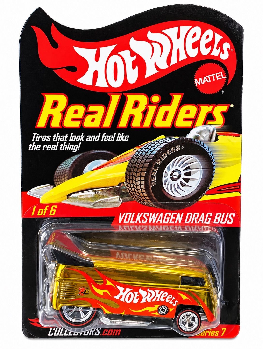 Hot Wheels Real Riders Series 7 Volkswagen Drag Bus – Gold Spectraflame