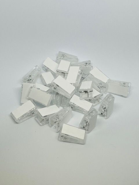One-sided Sided Taped Clips Pack of 4