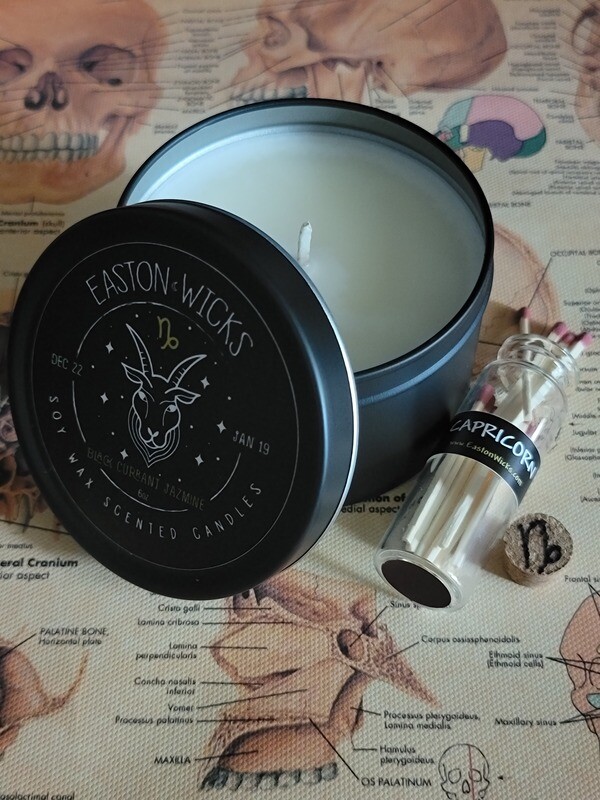 Black Currant Jazmine ♑ Capricorn Zodiac Birthday soy candle