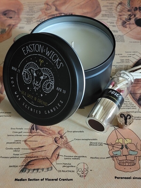Sea Salt n Orchid ♈ Aries Zodiac Birthday soy candle