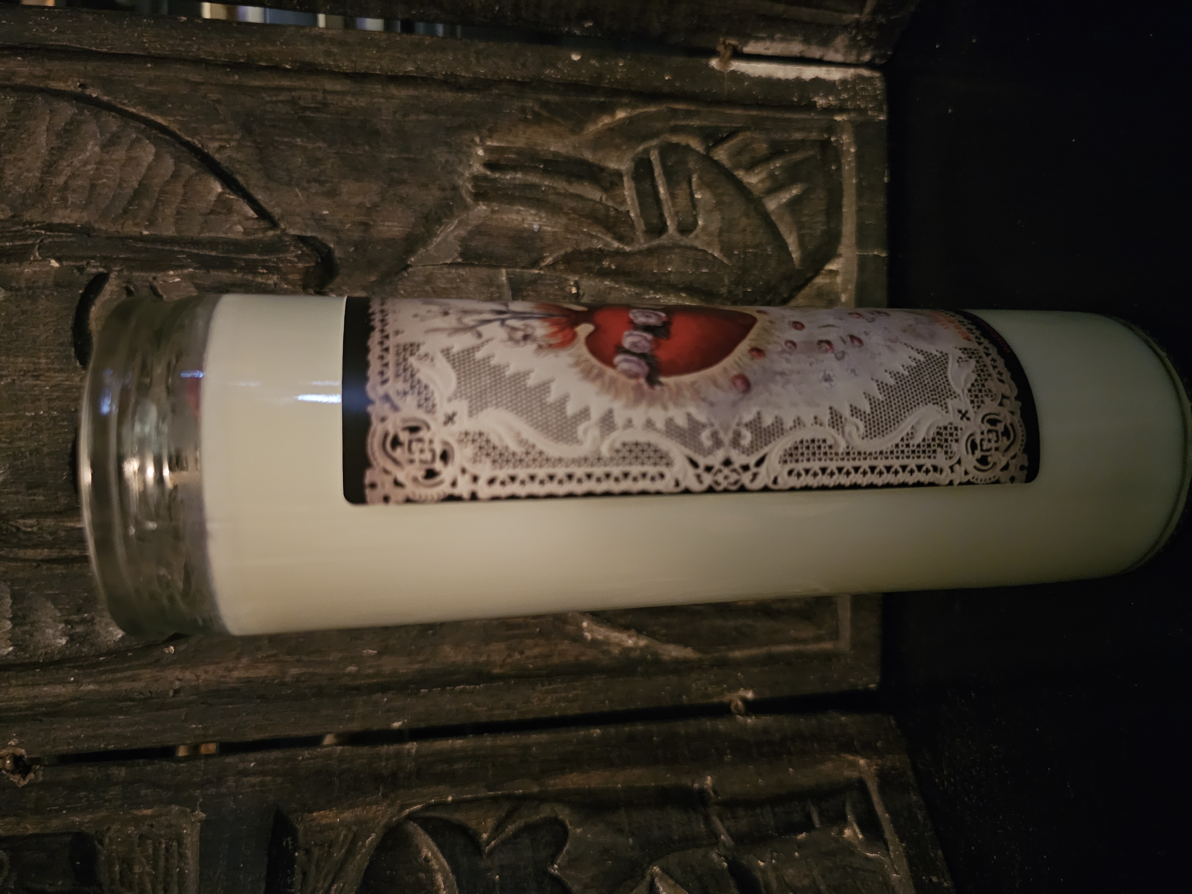 Sacred Heart alter candle
