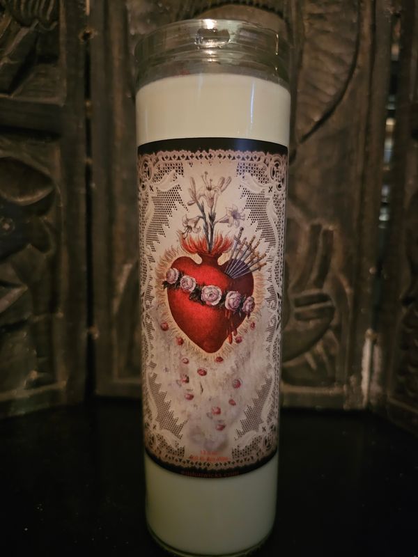 Sacred Heart alter candle