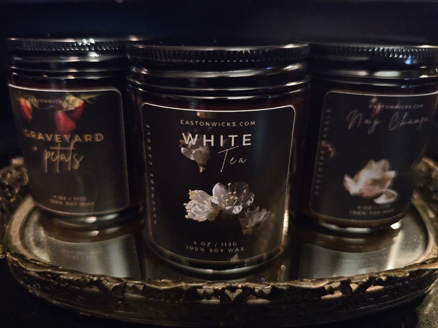 "White Tea" Amber Jar Soy Wax Candles