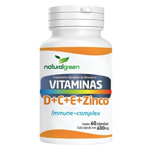 VITAMINAS D + C + E + ZINCO - NATURAL GREEN 60 CÁPSULAS