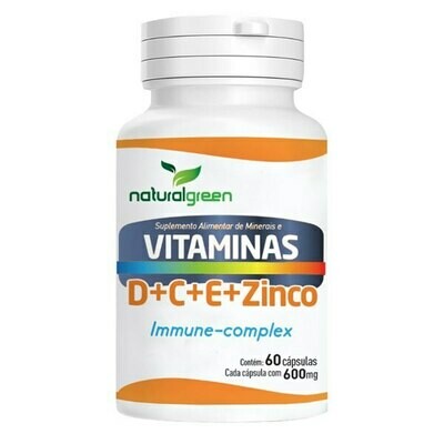 VITAMINAS D + C + E + ZINCO - NATURAL GREEN 60 CÁPSULAS