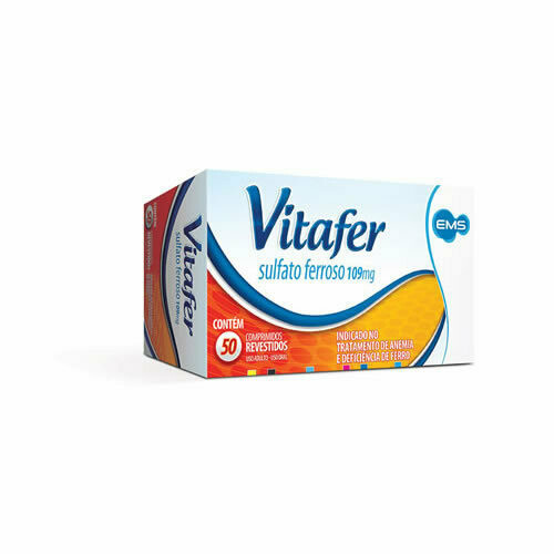 SULFATO FERROSO EMS - VITAFER 109MG 50 COMPRIMIDOS