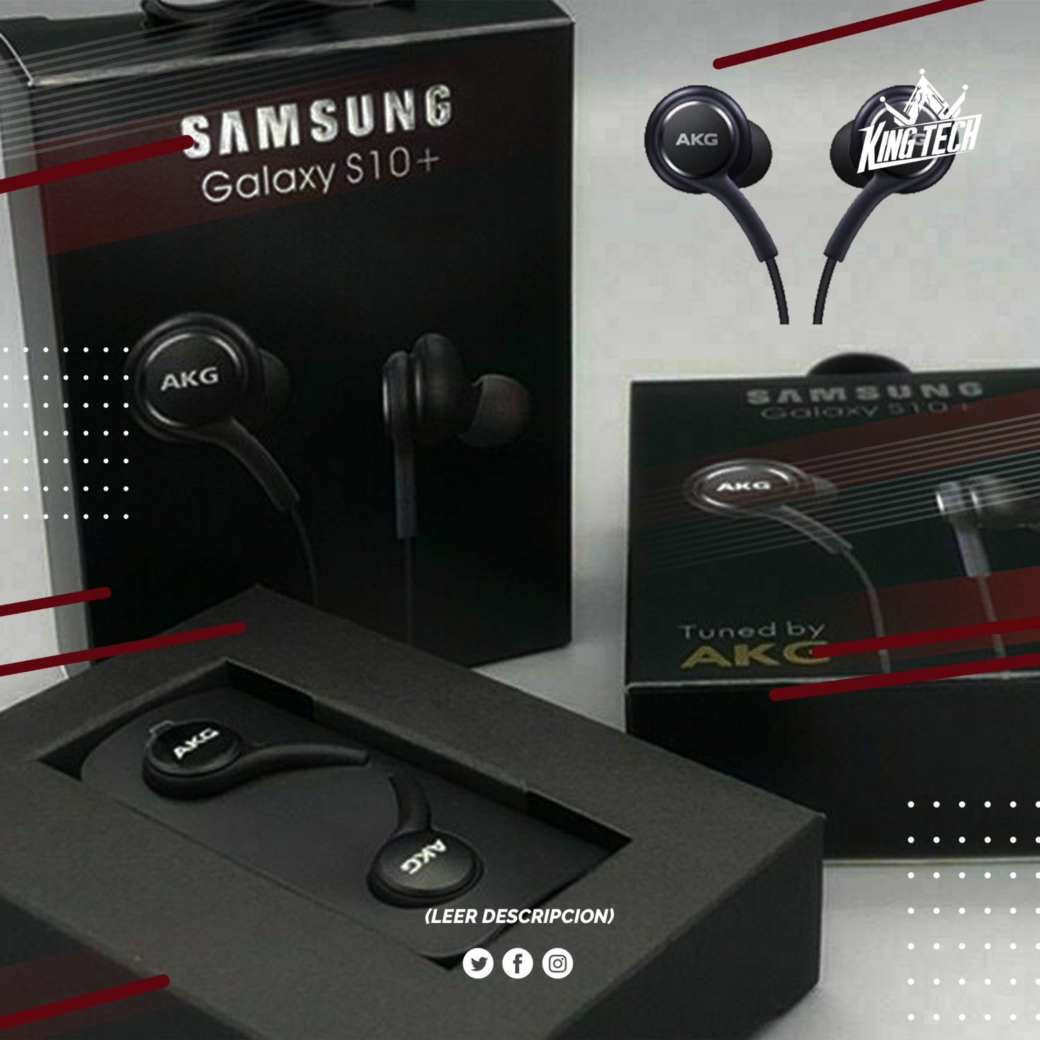 Samsung S10 AKG Earphone Plus Headphones Headset EarBud EO-IG955 OEM(Envio Gratuito en Santo Domingo)