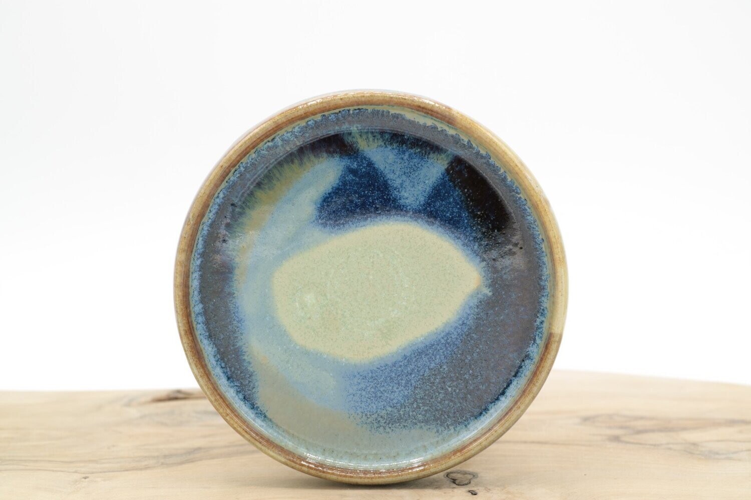 Handgemaakte keramieken onderzetter - Water Blauw Handgemaakte keramieken onderzetter - Water Blauw