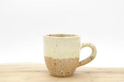 Handgemaakt keramieken espresso kopje - Vanille