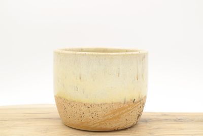 Handgemaakte cappuccino mok - Vanille