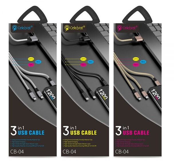 Cable Trenzado 3 en 1 – Celebrat