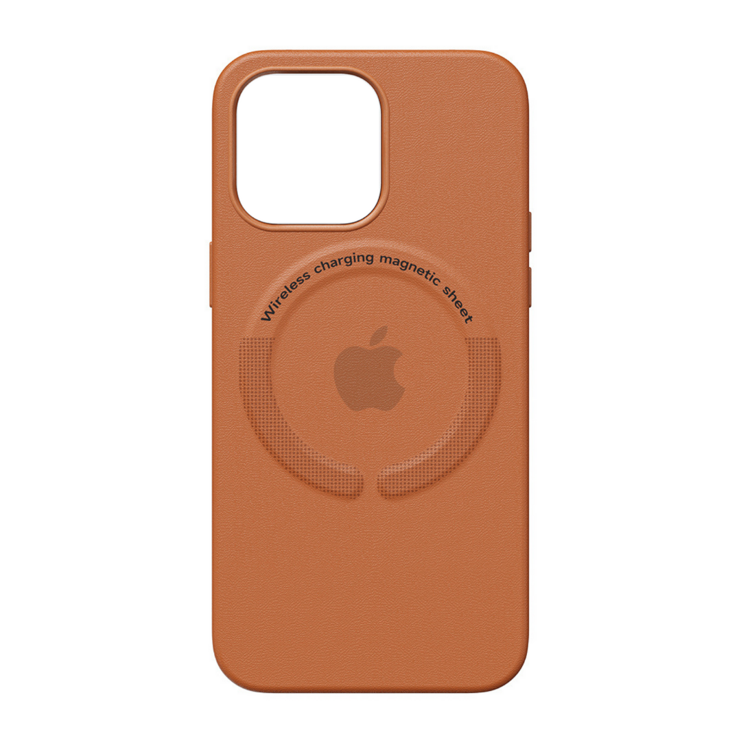 Funda Leather MagSafe - Golden Brown