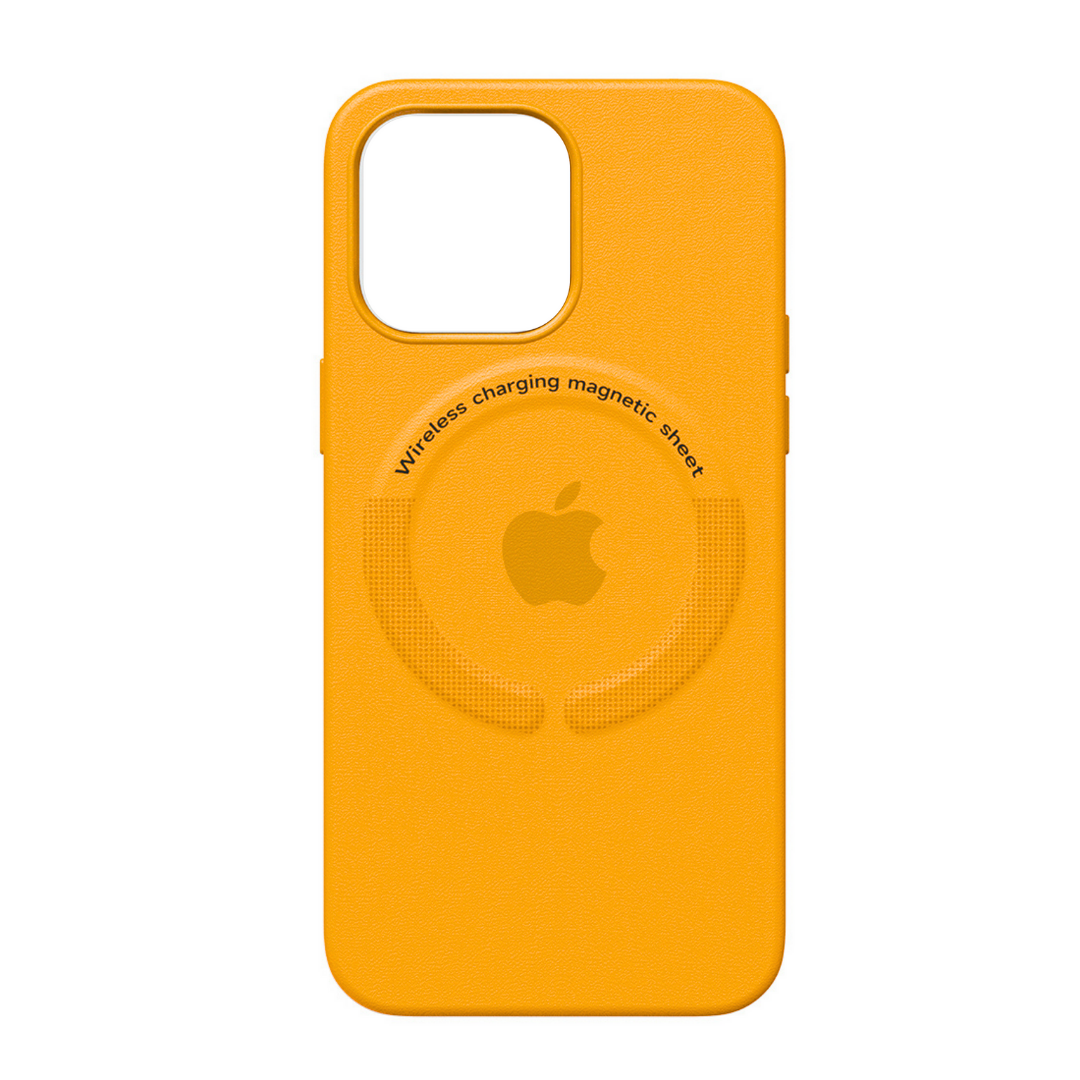 Funda Leather MagSafe - Sunglow