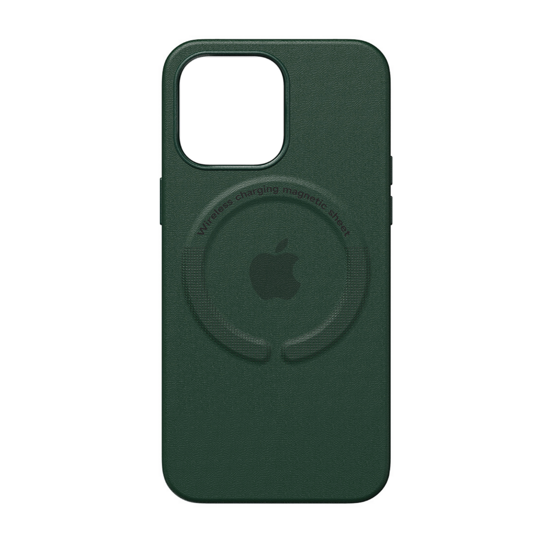 Funda Leather MagSafe - Alpine Green