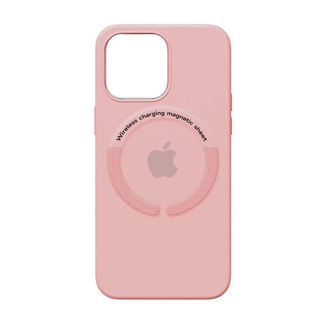 Funda Leather MagSafe - Light Pink