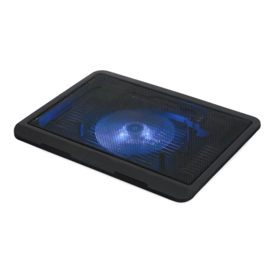 Base Cooler Pad GTC Para Notebook Metal Negro Con Luz Azul