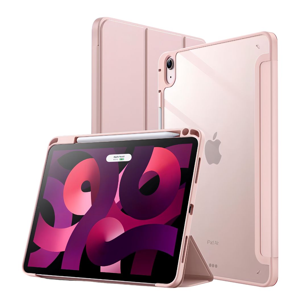 Safecase Clear Folio Pink Rose para iPad - Finite