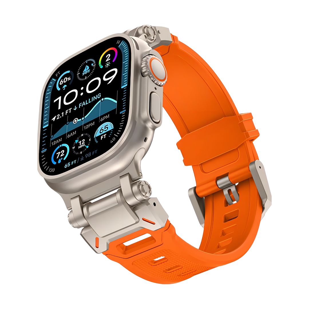 Ultra Rugged Strap Kades - Orange Lugs Titanium