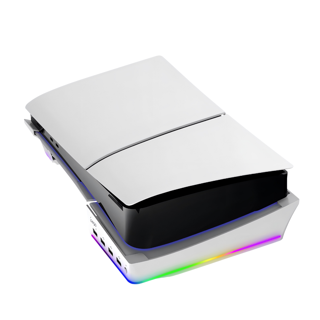 Soporte Blanco Horizontal RGB Para Consola PS5 - IPEGA