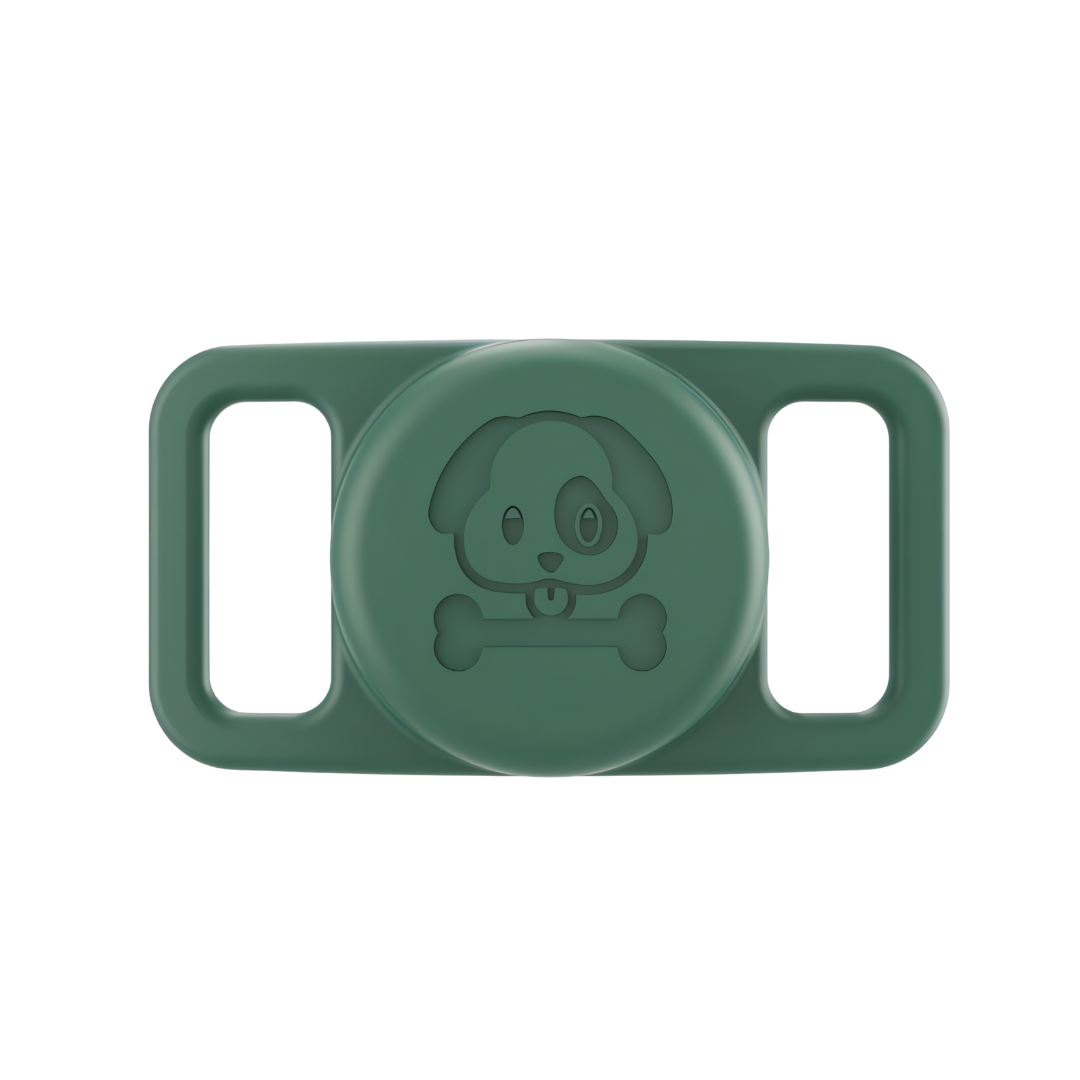 Soporte Para Collar de Mascota Compatible con Airtag - Green