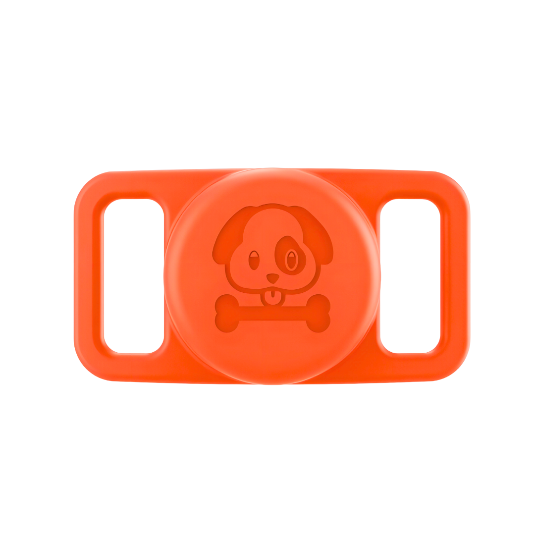 Soporte Para Collar de Mascota Compatible con Airtag - Orange