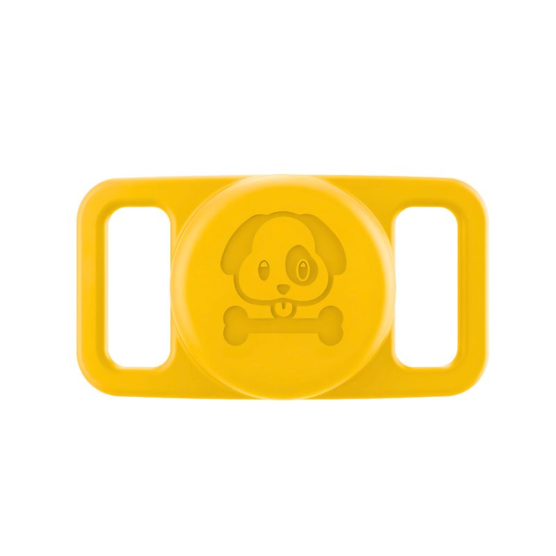Soporte Para Collar de Mascota Compatible con Airtag - Yellow