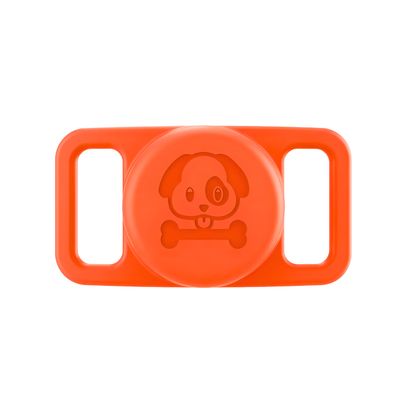 Soporte Para Collar de Mascota Compatible con Airtag - Orange
