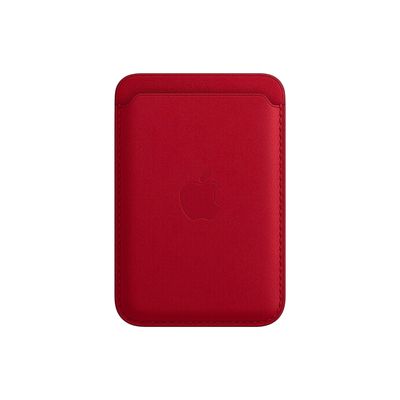 Leather Wallet with MagSafe Red