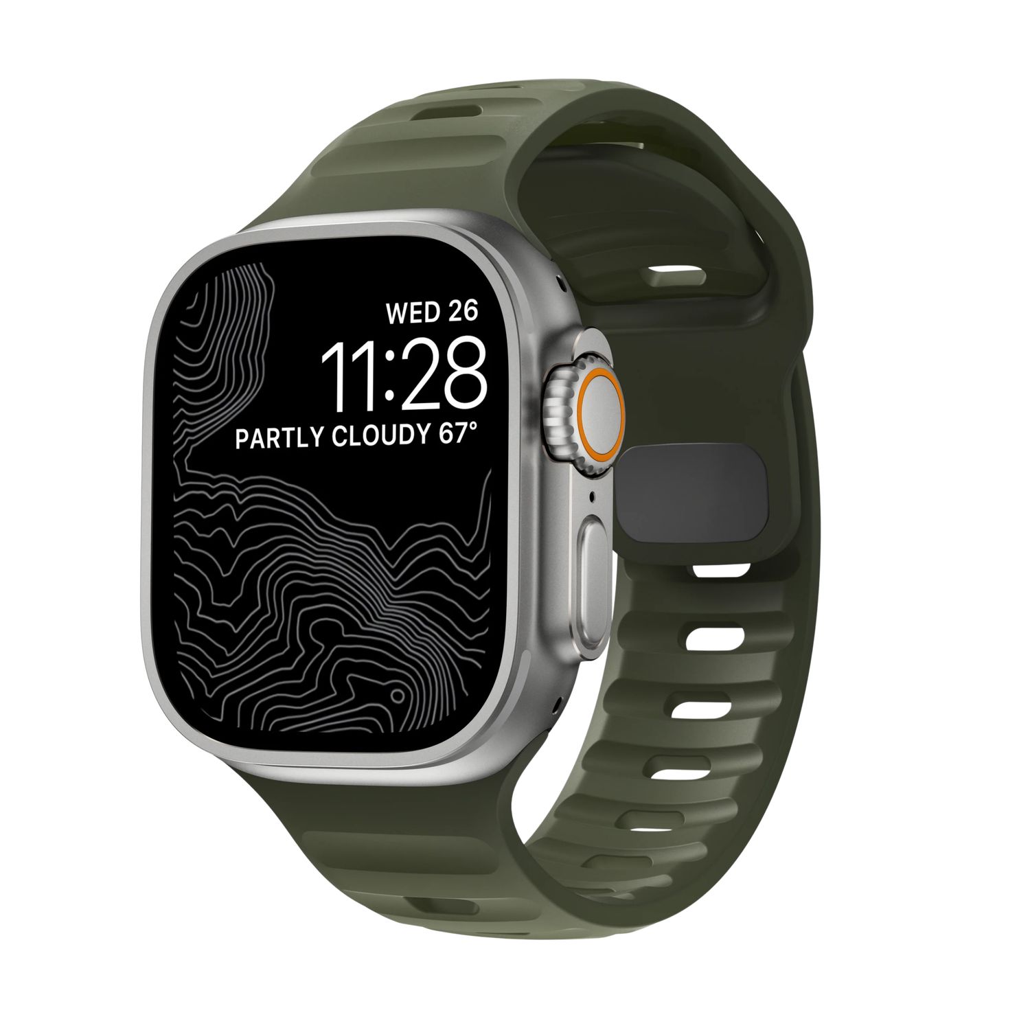 Correa Monark Sport – Verde Oliva para Apple Watch