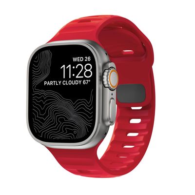 Correa Monark Sport – Rojo Carmesí para Apple Watch
