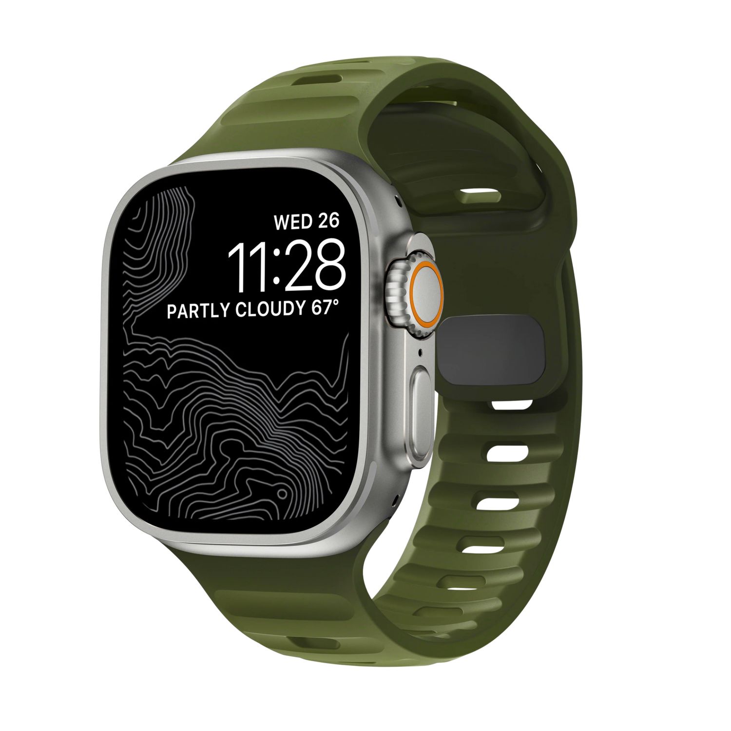Correa Monark Sport – Verde Selva para Apple Watch